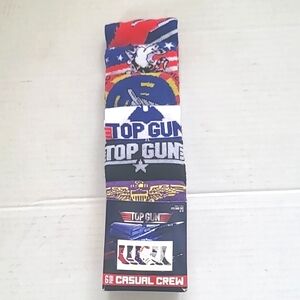 Socks Top Gun Bioworld 6 Pack SZ 8-12